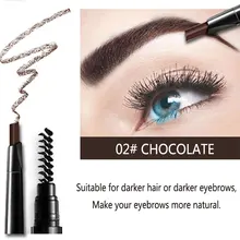 2 в 1, ручка для бровей, ТИНТ, косметика, натуральная, стойкая краска, тату, для бровей, водостойкий, черный, коричневый, карандаш для бровей, макияж, TSLM1