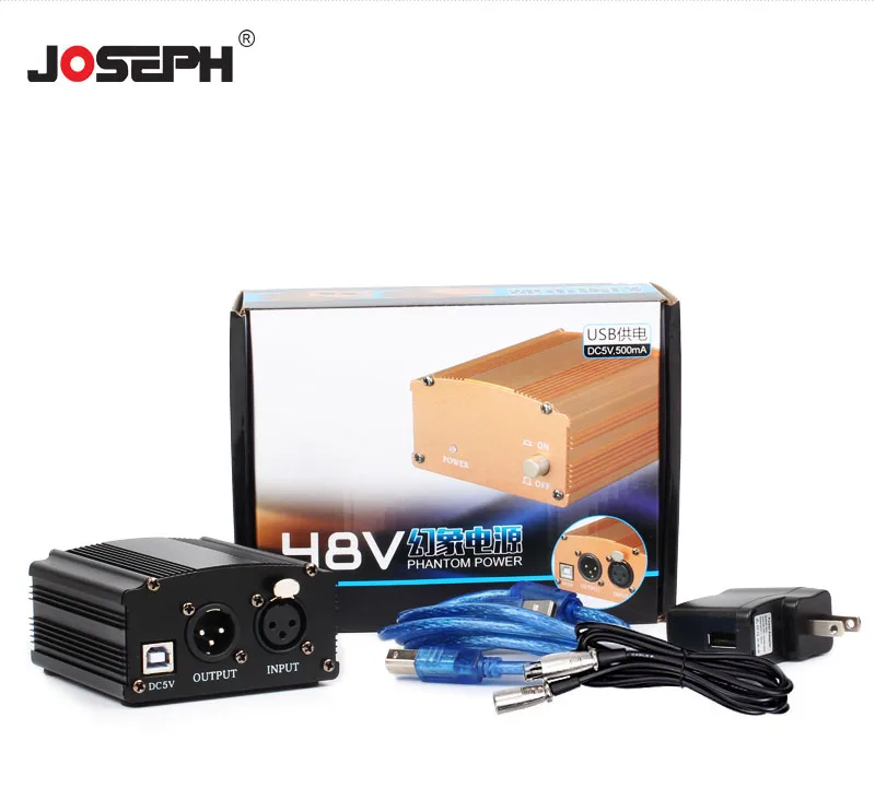 1 Channel 48V Phantom Power Supply With Adapter USB Power