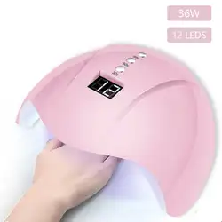 12 светодиодный USB лампа для ногтей УФ натуральный свет Сушилка для гель-лака сушащая Полироль машина инструмент для ногтей розовый