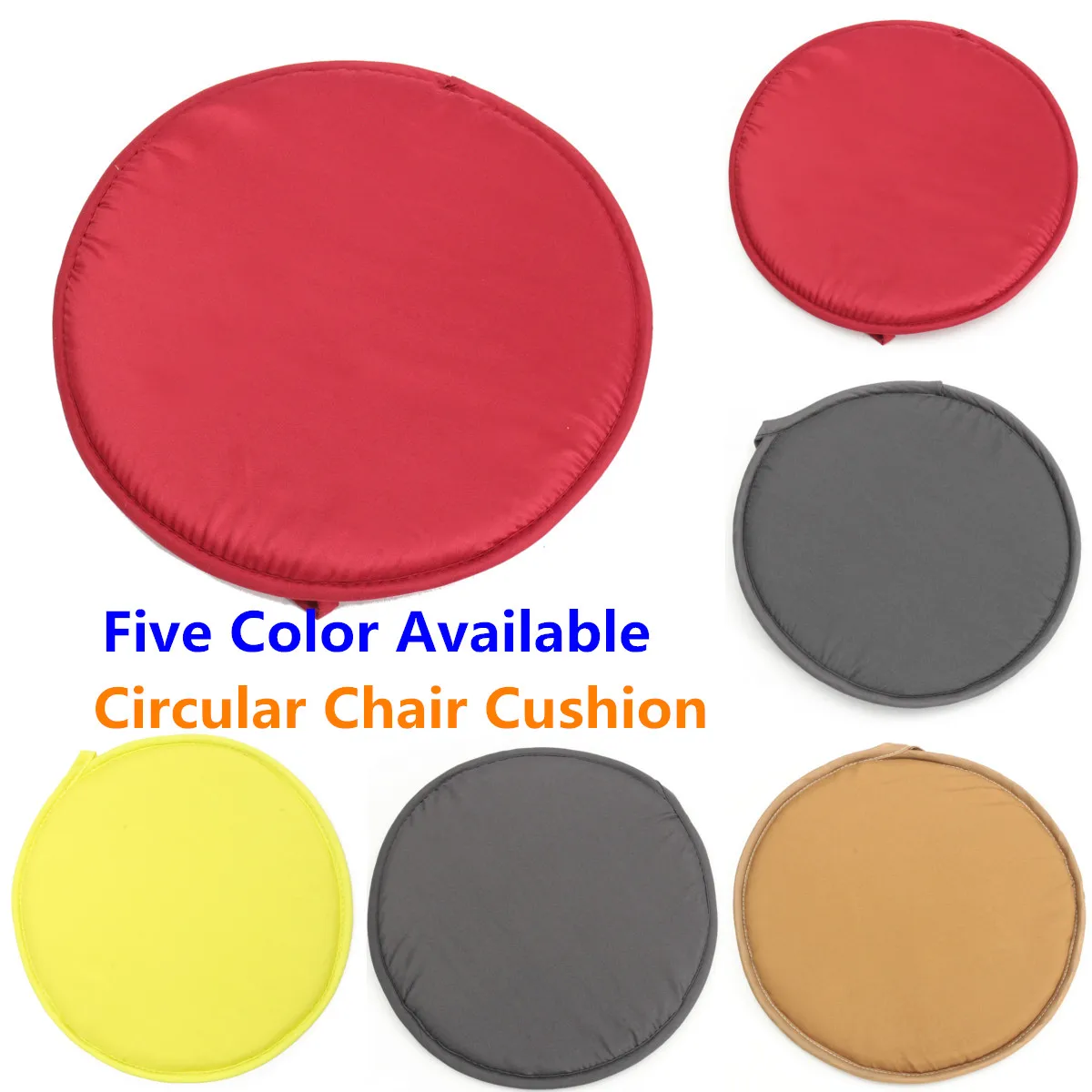 

30cm Round Circular Removable Chair Cushion Seat Pads For Bistro Tie on Kitchen Dining Home