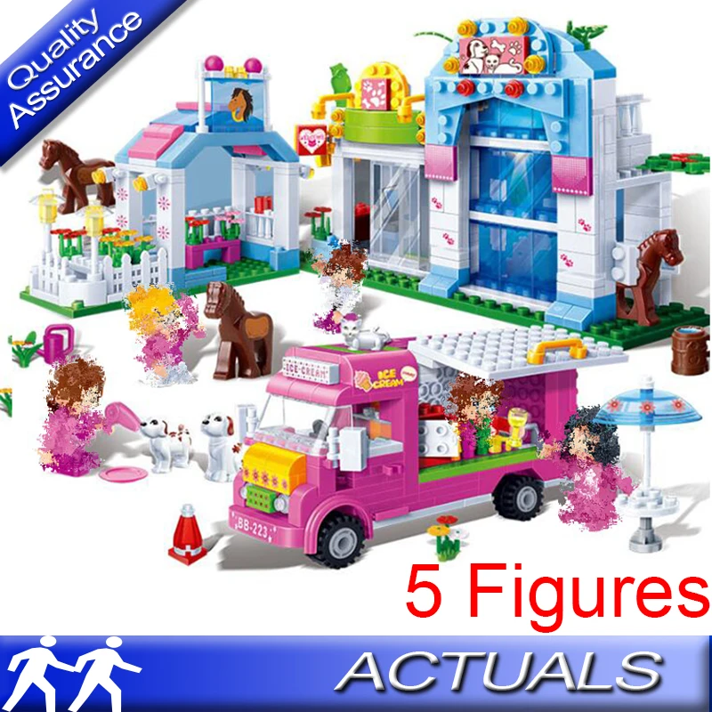 

Banbao 6121 Compatible with Lego City Friends Princess Pet Store House Car Model Building Blocks Assemble Toy Bricks Girls Gift