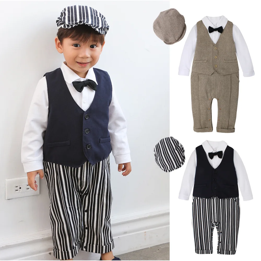 Fairy Baby Baby Boy 3PCS Gentleman Wedding Suit Formal Tux Christening Outfit
