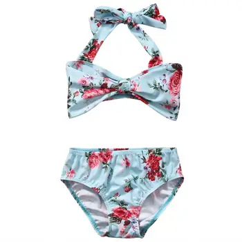 

Pudcoco 1-6Years Floral Toddler Kids Girls Bikini Swimwear +Shorts 2pcs Set Bathing Swimming Suit Swimsuit Size 2-6T