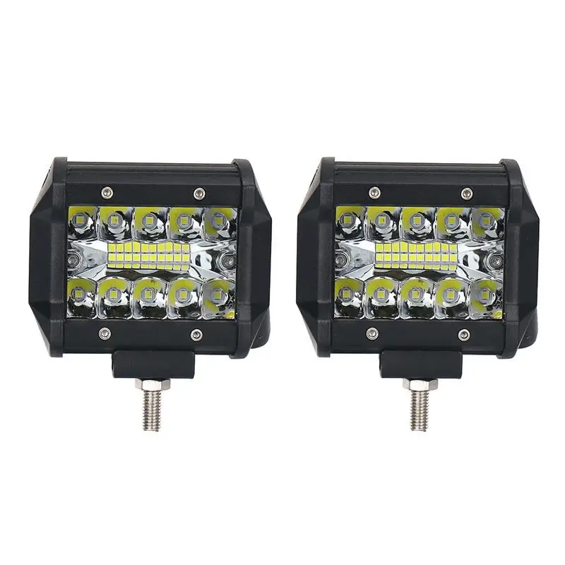 

2pcs DC 10-48V 5 Inch 60W 10800LM Waterproof Durable Refit Car Roof LED Light SUV Pickup Bar Outdoor Searchlight Work Light