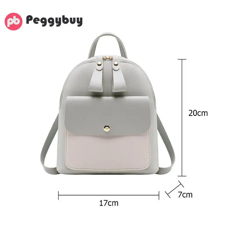 De las mujeres de la moda Mini Mochila de cuero de la PU de la Universidad hombro bolso mochila escolar de las señoras Casual bolsa de viaje mochilas de mujer De las mujeres de la moda Mini Mochila de cuero de la PU de la Universidad hombro bolso mochila escolar de las señoras Casual bolsa de viaje mochilas de mujer