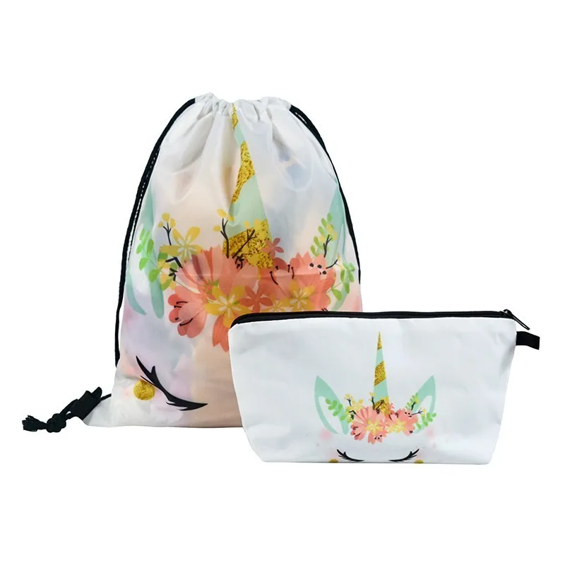 

Mutilcolor Fashion School Drawstring Backpack Bag Cosmetic Bag Women Children Cartoon Drawstring Bags Bolsa Cordones Mochila