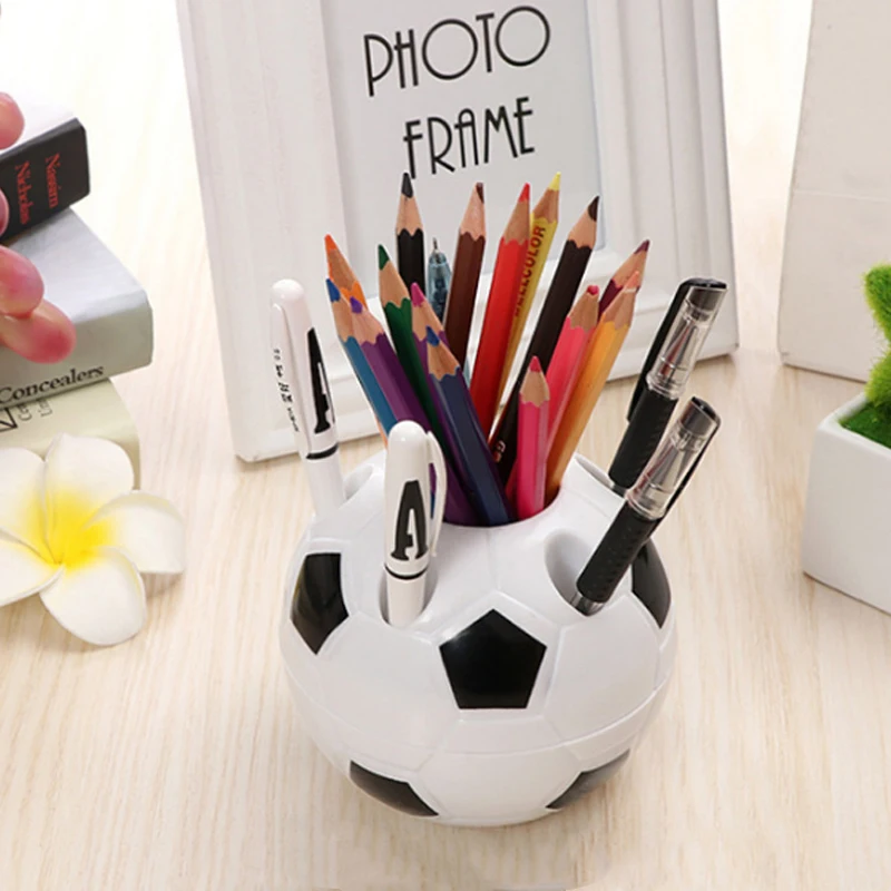 

1pcs Popular Business Office Ornaments Creative Multifunction Soccer Shape Pen Holder Fashion Office Storage Tool Supplies