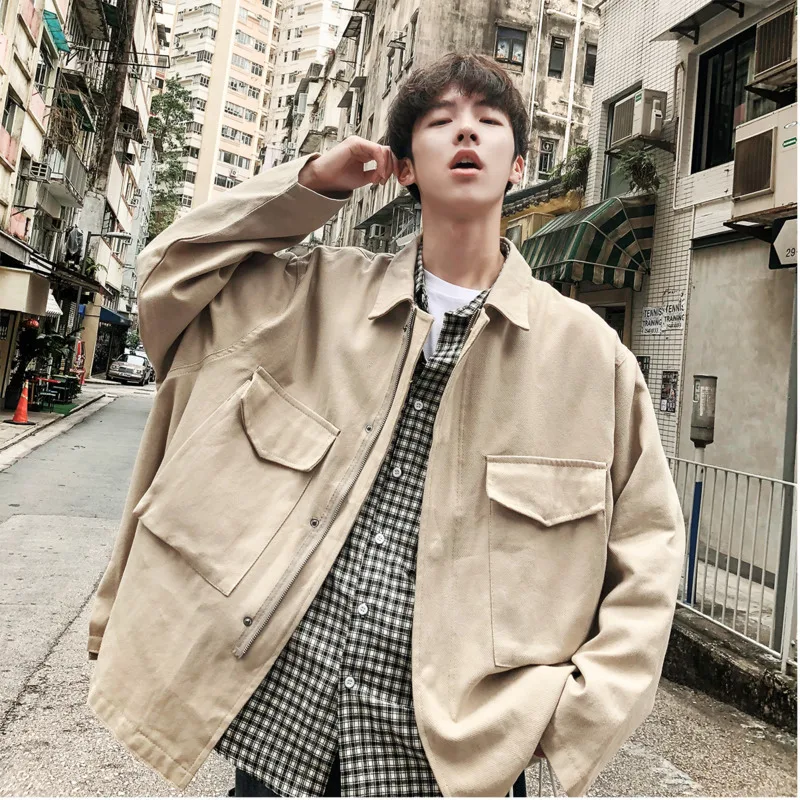Spring New Jacket Men Fashion Retro Casual Tooling Wind Jacket Man Streetwear Wild Hip Hop Loose Bomber Jacket Male Clothes Spring New Jacket Men Fashion Retro Casual Tooling Wind Jacket Man Streetwear Wild Hip Hop Loose Bomber Jacket Male Clothes