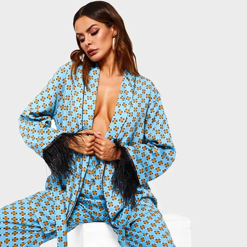 Bohoartist Blazers For Women Fashion Print Casual Tops Spring Lace Up Plus Size Outerwear Loose Street Ladies Blazer - 32967137499 Bohoartist Blazers For Women Fashion Print Casual Tops Spring Lace Up Plus Size Outerwear Loose Street Ladies Blazer - 32967137499