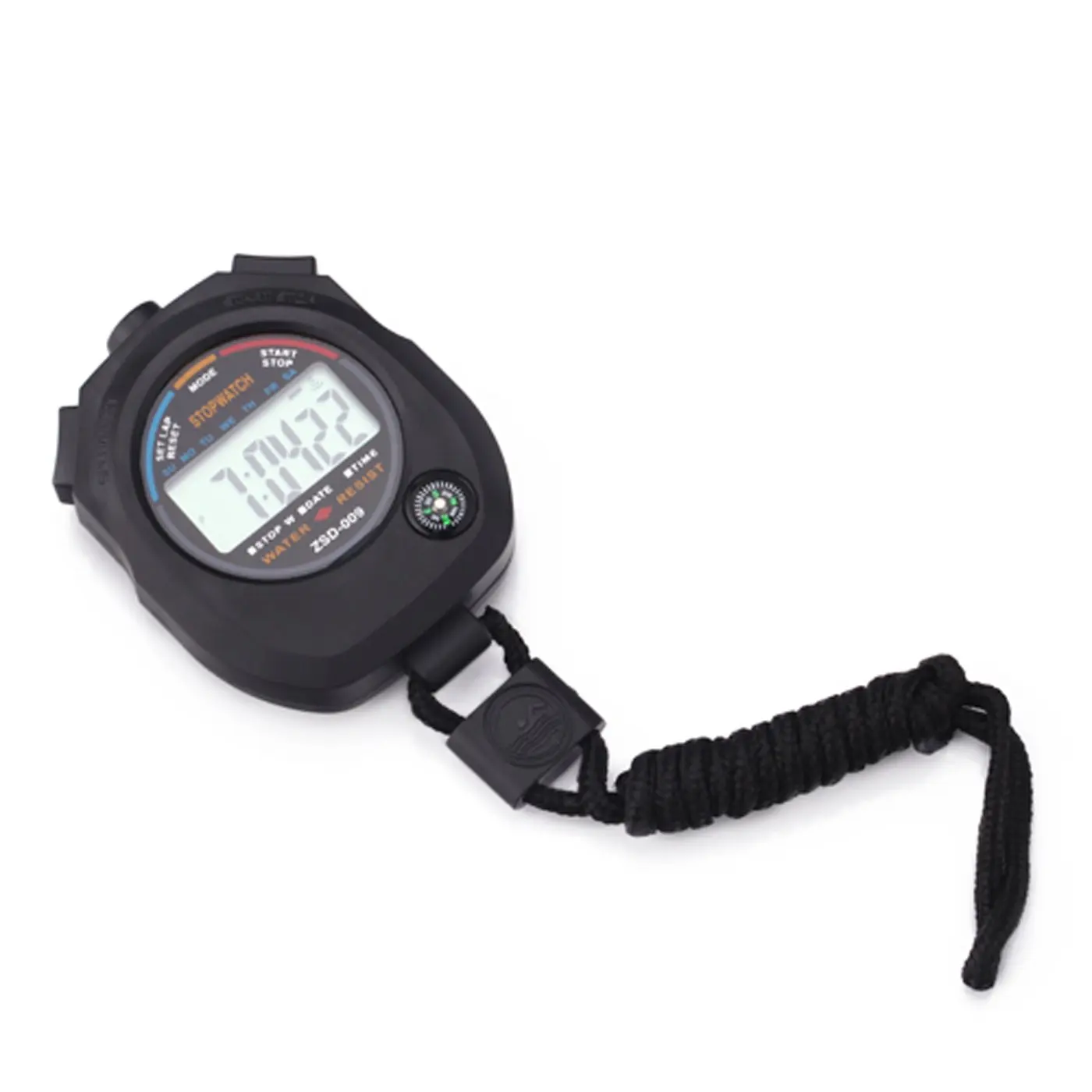 Water Resistant Sports Combine Digital Chrono Stopwatch Timer with Compass and Lanyard