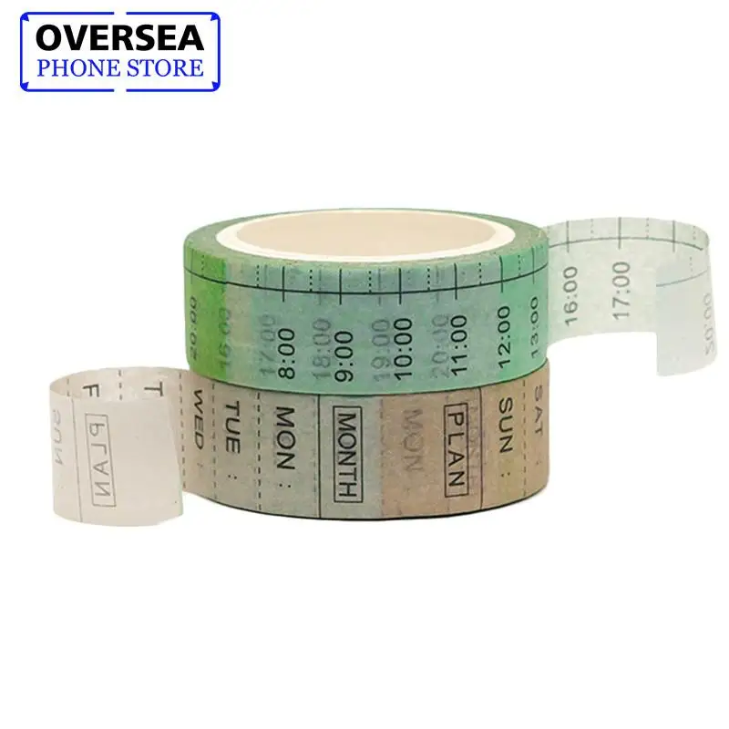 

Washi Paper Tape Time Week Point Printing Decorative Scrapbooking Paper Stationery DIY Craft Photo Album School Tool Kawaii Scra
