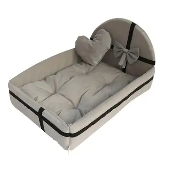 

Dog Bed Cute Plush Cushion Winter Warm Pet House Nest With Mat Removable Mattress Cat Bed Dog Puppy Kennel for Small Medium Dogs