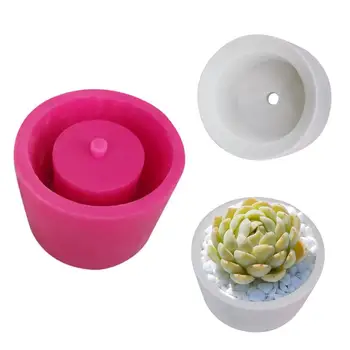 

Silicone Cement Flower Pot Mold Home Decoration DIY Succulent Plants Concrete Planter Crafts Concrete Planter Pallet Mold