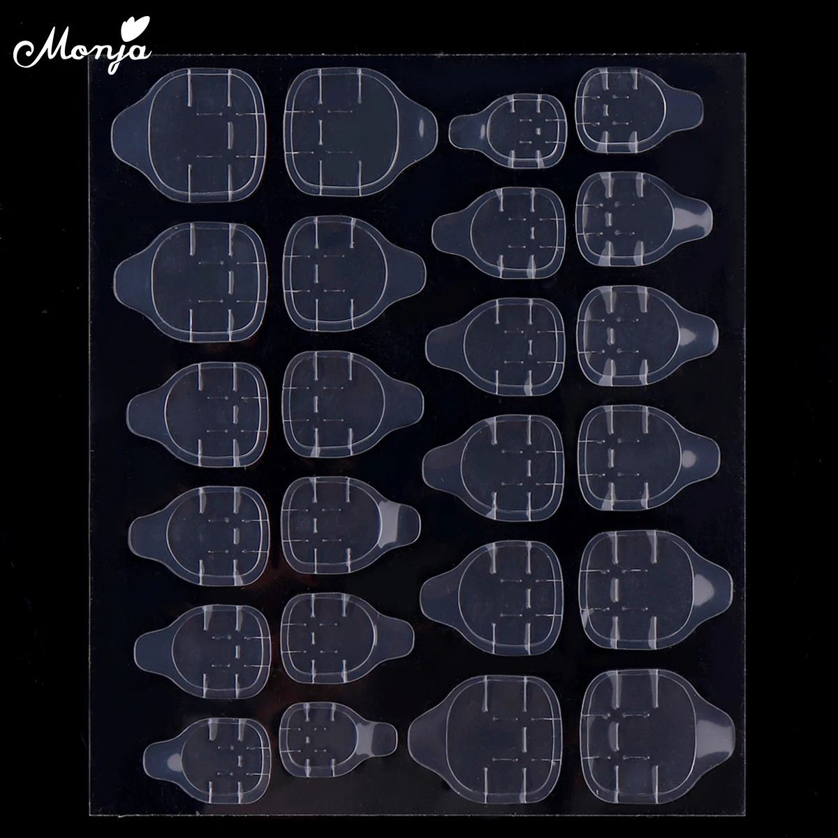 Monja двусторонняя клейкая лента для дизайна ногтей многоразмерная ультратонкая