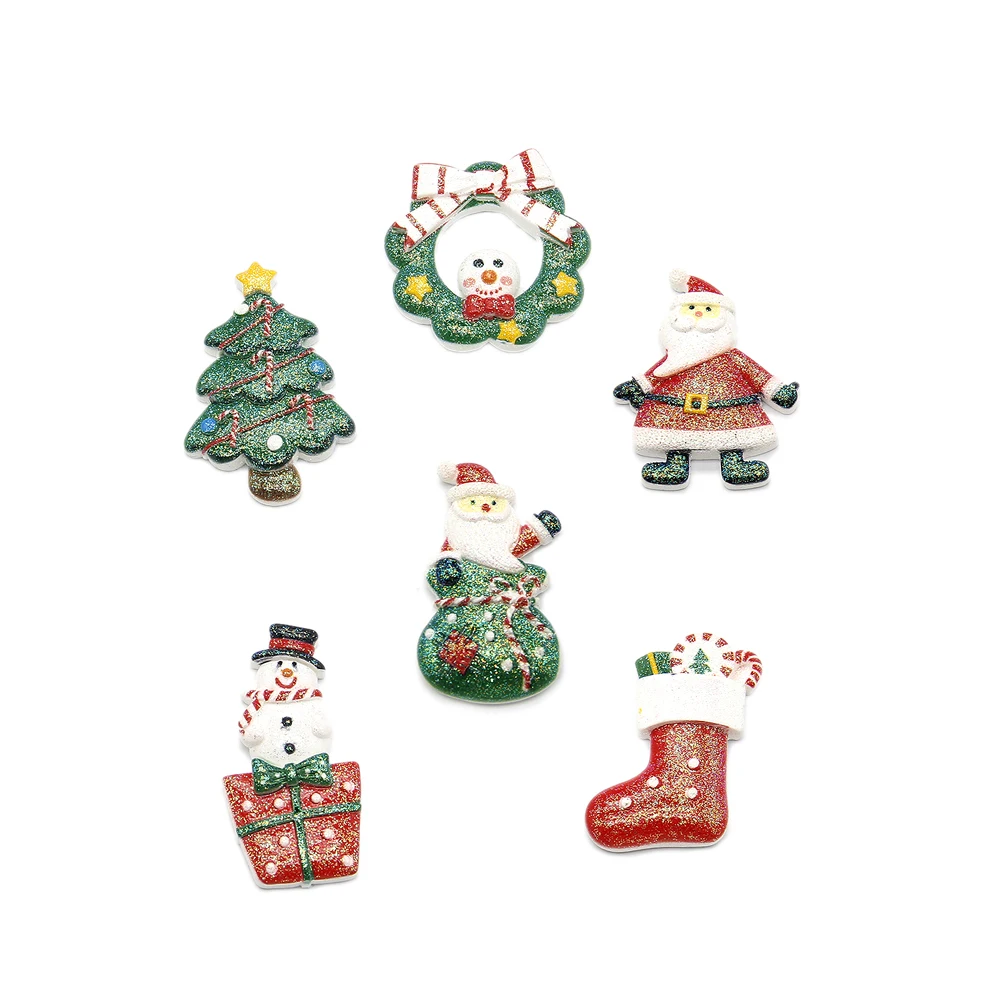 

David accessories Plastic Planer 3D Resin Christmas Decorations Santa DIY Accessories Scrapbooking Craft Handmade,5Yc4964
