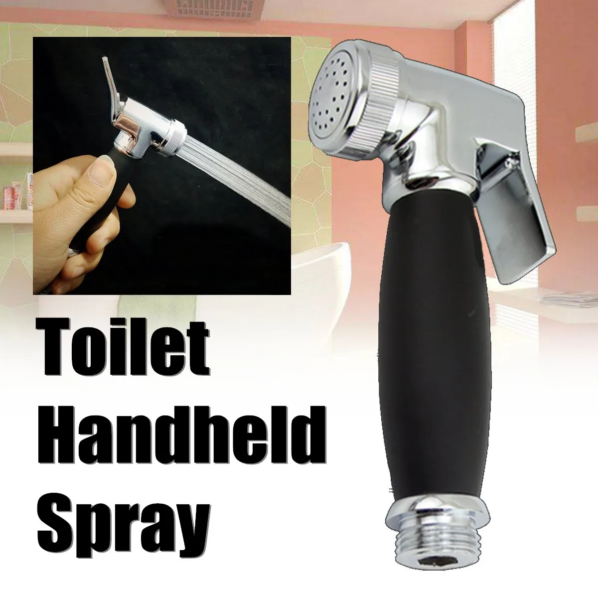 

3 Pcs Hand Held Shower Head Jet Douche Bidet Sprayer Toilet Spray Diverter Set Wall Mounted Toilet Flushing Device Suit