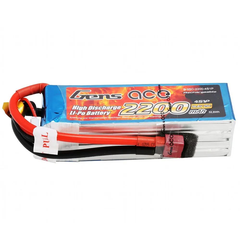 Gens ace 14 8 V 2200mAh Lipo 4S аккумулятор 25C Deans Plug батареи для 3D HobbyShop 48 &quotвспененный 70 мм edf F16