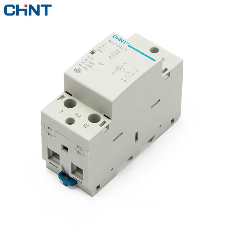 CHINT AC контактор для дома NCH8 63/11 220 В рельсовый Тип 1NO 1NC 2P 63A Универсальный