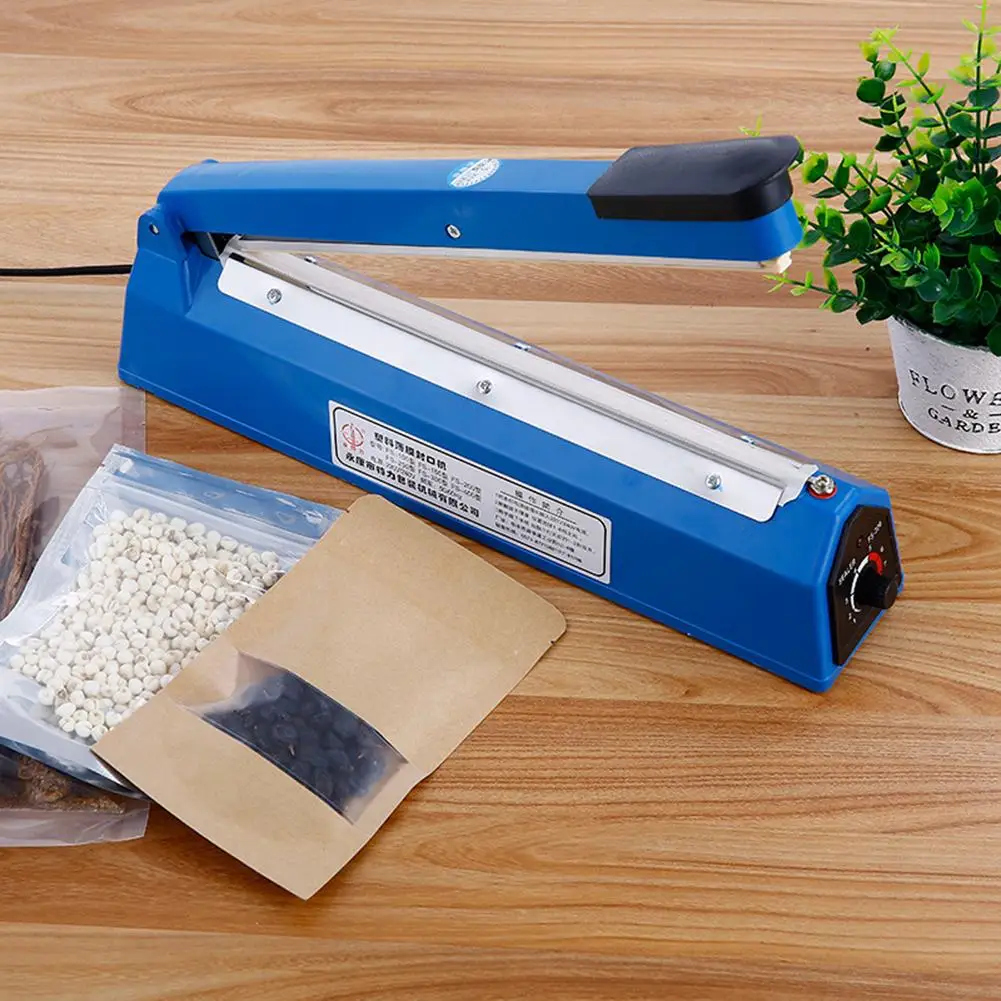 

200/300mm Mini Manual Impulse Heat Sealer Plastic Bag Film Sealing Machine