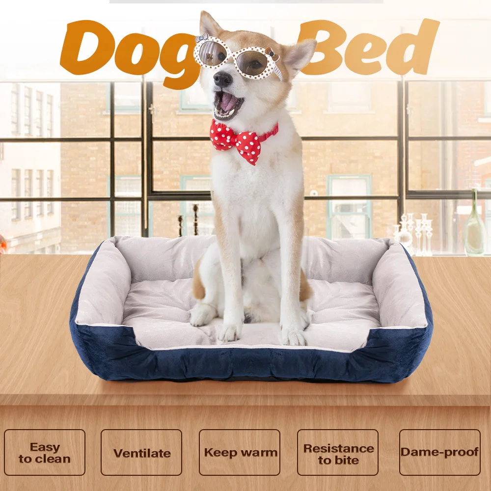 

Dog Bed Memory Foam Luxury Large Thick Pet Mat Removable Washable Cover for 30in 36in 42in Dog Cage House Floor