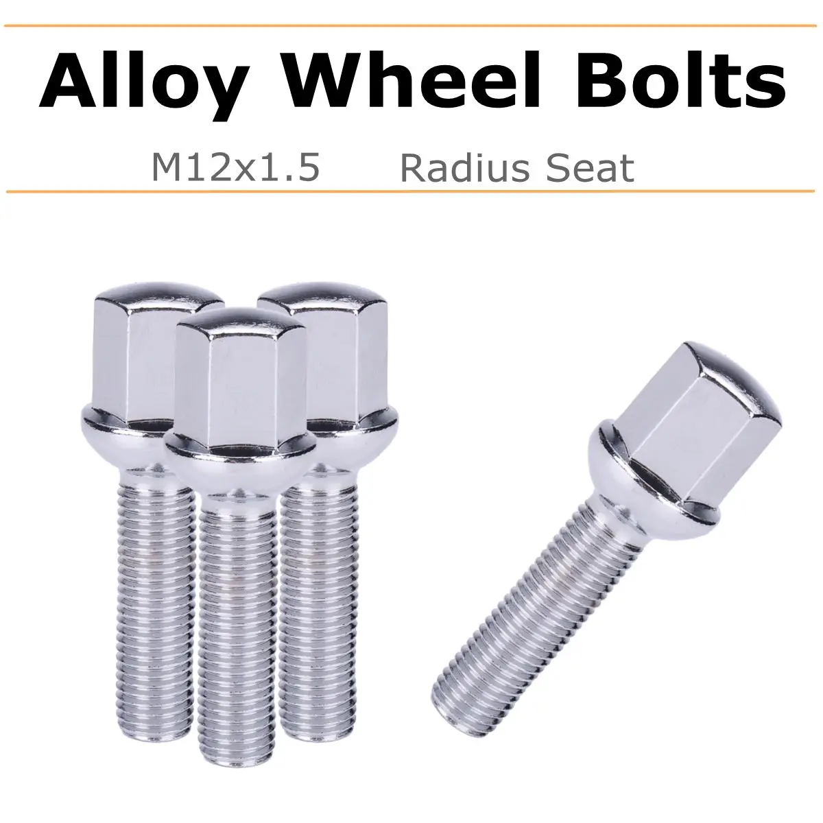 4x 17mm Car Alloy Wheel Rim Lug Bolts Nut M12x1.5 Hex Radius For Mercedes For Benz CLK W209 1992