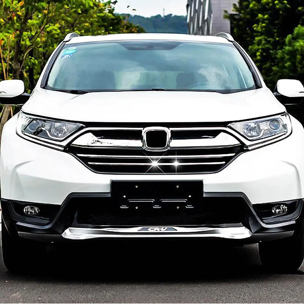 Решетчатый передний бампер из нержавеющей стали для Honda CRV 2017 2018|Хромирование| |
