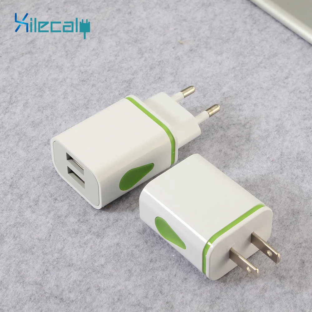 5 В/2.1A ЕС США вилка со светодиодом 2 адаптер usb портов мобильного телефона