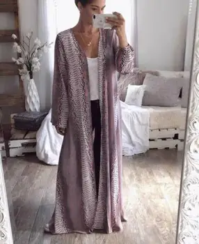 

Hirigin Womens Fun Long Sleeve Casual Snake Chiffon Cardigan Boho Outwear Coat Tops Gown