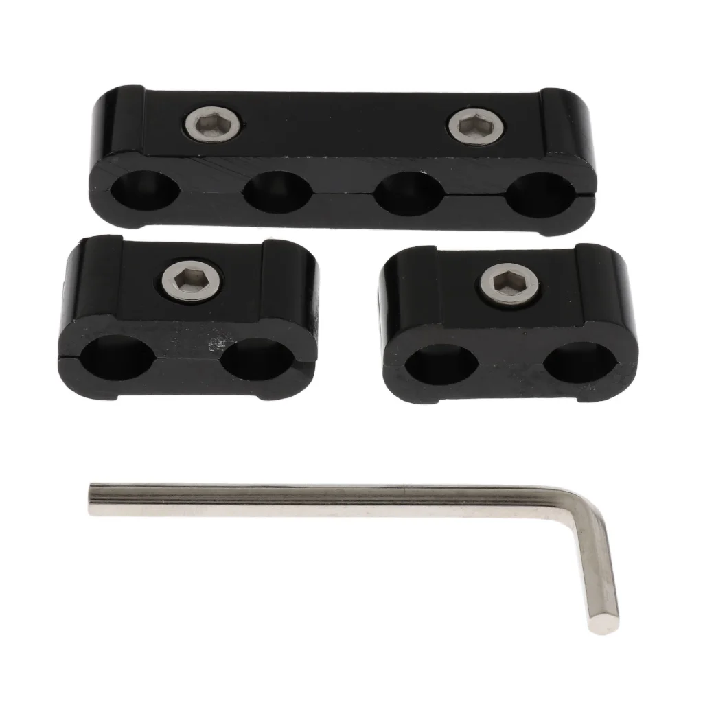 Set of 3 4 Hole Spark Plug Wire Separator Clamps Durable for 8/9/10mm