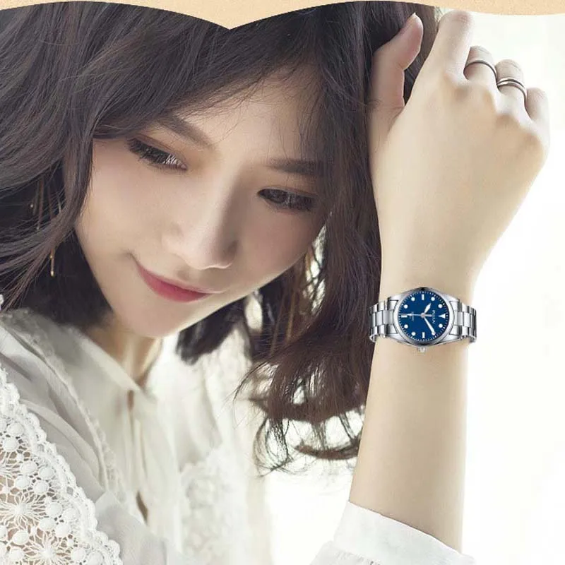 

New Fashion Women Stainless Steel Silver Gold Mesh Watch Unique Simple Watches Casual Quartz Wristwatches Clock Hot Sale