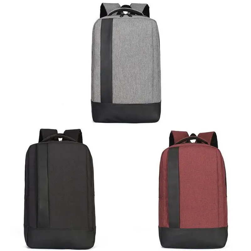 

Men's Fashion Backpack For Male Polyester Oxford Fabric BackPack Red Light Gray Black Solid Color Casual Bag Outdoor Travel New