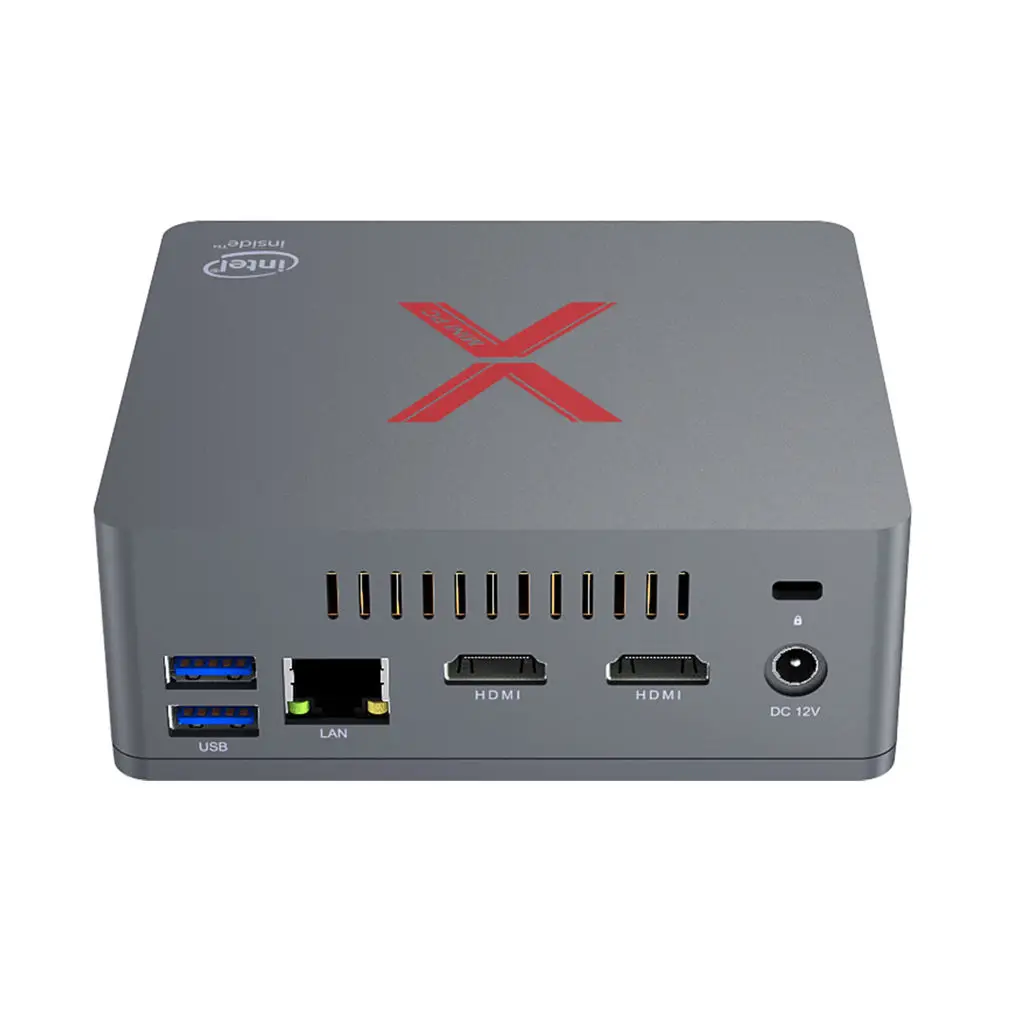 Bt3-X Mini Pc 2.4Ghz Wifi Bluetooth 4.0 Ethernet 1000Mbps 4Gb Ram 64Gb Rom Wins10 Apollo Processor J3355 Tv Box(Eu Plug)