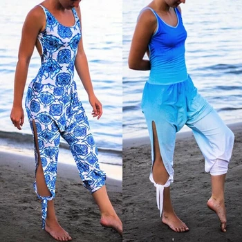

Summer Women Jumpsuit Boho Sleeveless Playsuit Bodycon Clubwear Beach Party Jumpsuit Backless One Piece Romper Jumpsuit Trousers
