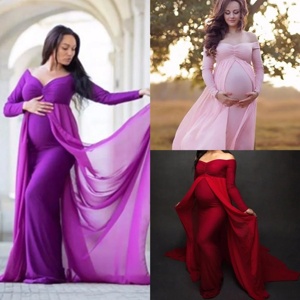 

Puseky Maternity Photography Props Dresses For Pregnant Women Clothes Maternity Dresses For Photo Shoot Pregnancy Dresses