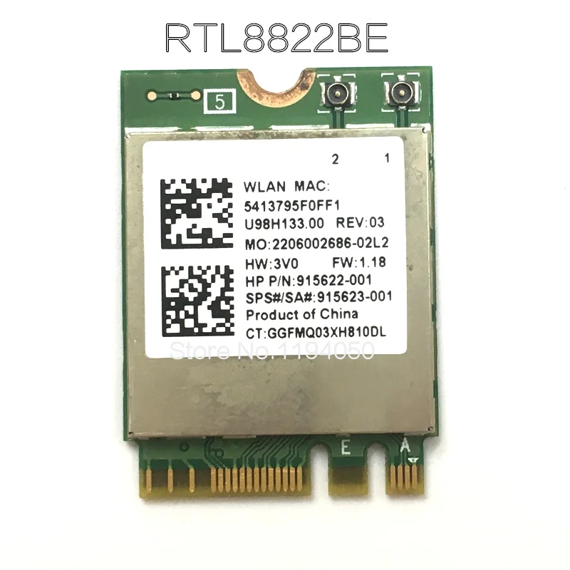 RTL8822BE iiee802.11ac/A/B/G/N WiFi + Bluetooth4.1 NGFF плата Беспроводная WLAN карта 2 4G/5 ГГц sps: 915623 001 WIFI