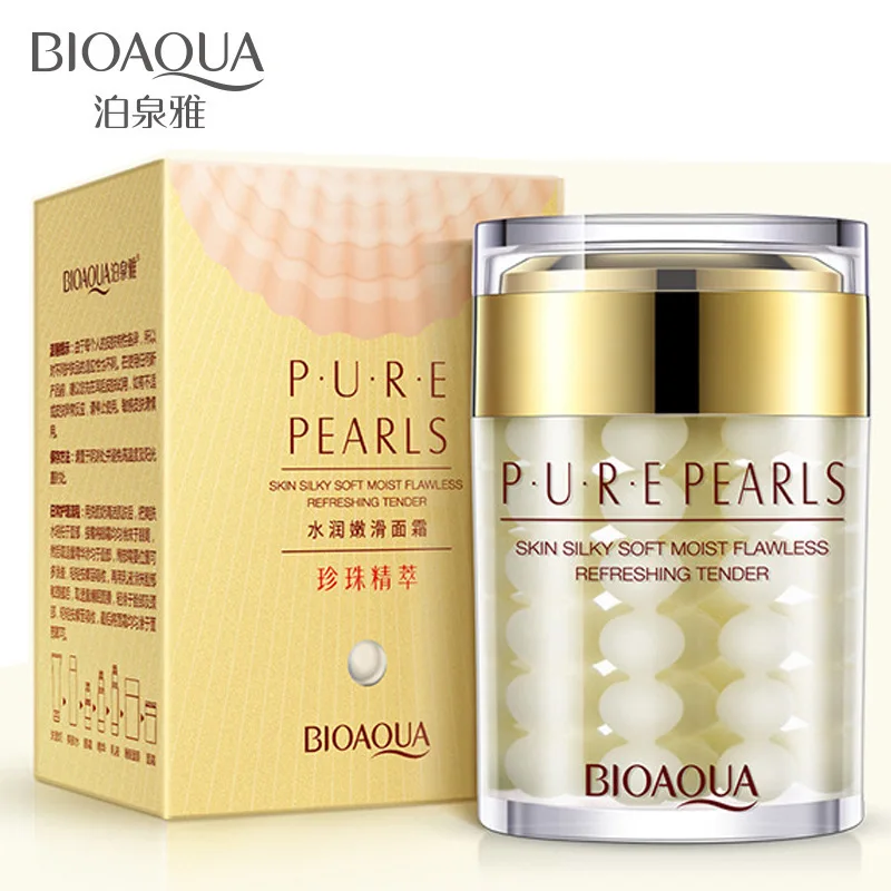 

Bioaqua Pure Pearls Face Cream Hyaluronic Acid Lift Whitening Skin Tights Ageless Anti-Wrinkle Face Care day creams moisturizers