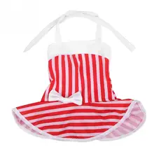 Милый красный и белый полосатый галстук-бабочка для маленьких девочек, Цельный купальник на бретельках, купальный костюм одежда для плавания летняя пляжная одежда