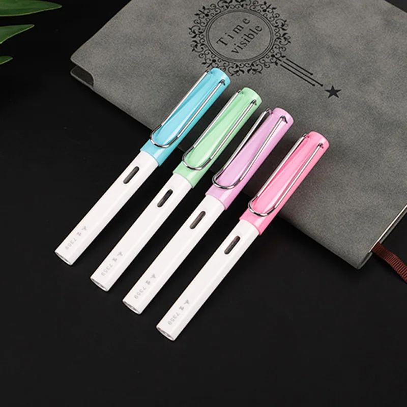 

1PC Cute Fountain Pens Kawaii Ink Pens 0.38/0.5mm Creative Patchwork Pens For School Office Supplies Novelty Stationery