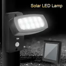 10 Светодиодный настенный солнечный светильник PIR датчик движения Солнечная лампа Водонепроницаемый Открытый Сад Двор Настенный светильник инфракрасный датчик садовые прожекторы