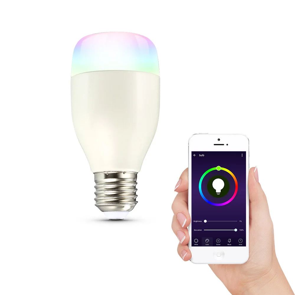 

2PCS LWE1 E27 Smart WiFi RGBW LED Light Bulb Dimmable For Party KTV Clubs Lighting AC 100 - 240V LED Bulbs With Timing Function