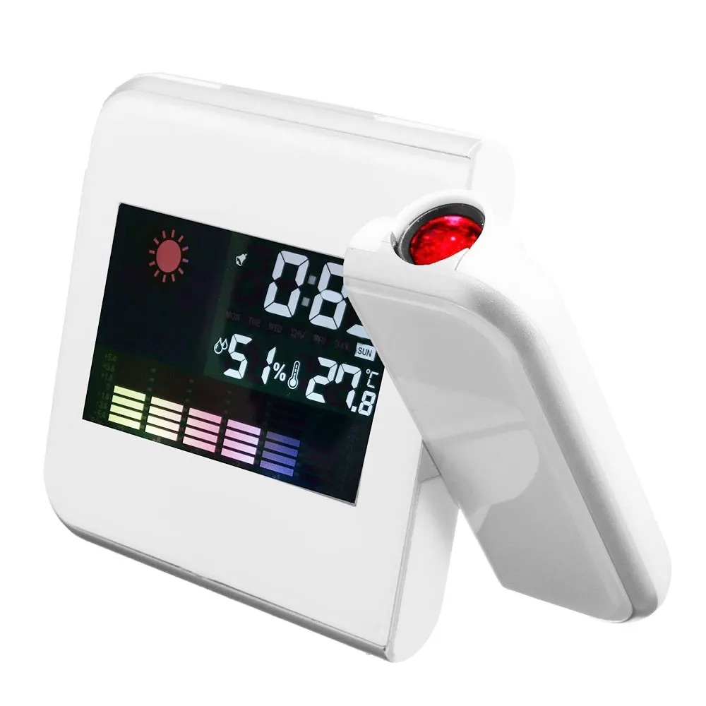1 шт. цифровой будильник проекционный часы будильник часы со светодиодным дисплеем с диммером Регулируемый проектор двойной будильник для спальни