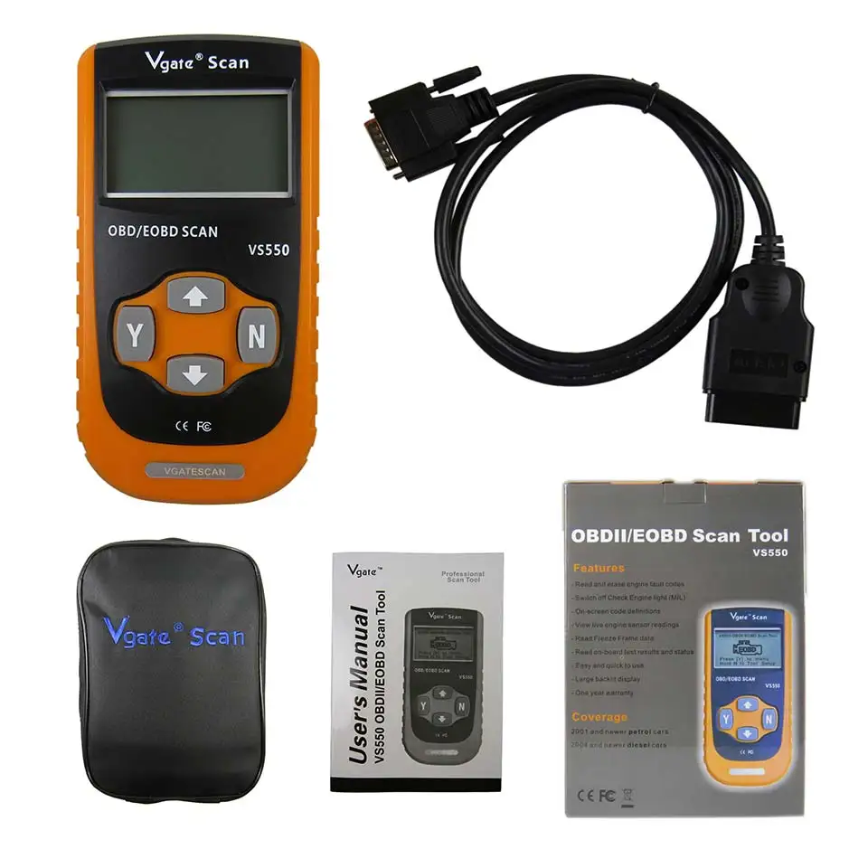 Vgate OBD2 сканер VS550 автомобильный диагностический CAN EOBD/ODBII новейший vs 550 OBD 2