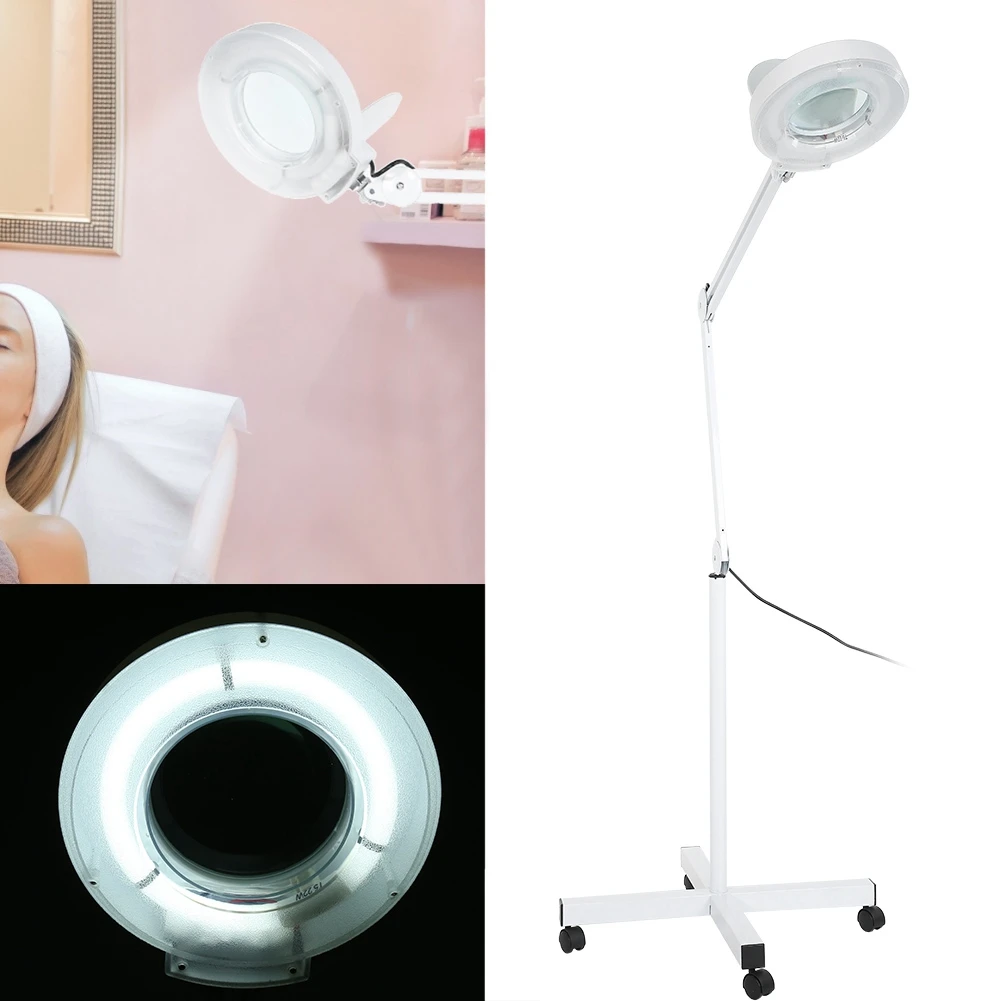 

5X Magnifying Floor Stand Lamp LED Cold Light Skin Inspection Light Magnifier Beauty Light For Medical Salon Nail Art Tattoo