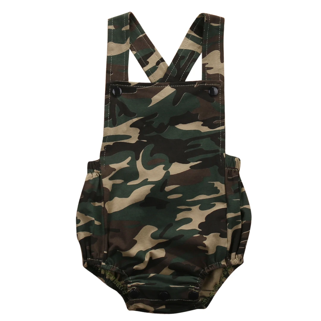 

Sleeveless Camouflage Romper Jumpsuit For Baby Boy