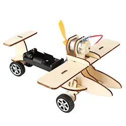 Для детей Diy Электрический древесины гоночный автомобиль собранные Пазлы научного эксперимента развивающие мальчики девочки игрушка для