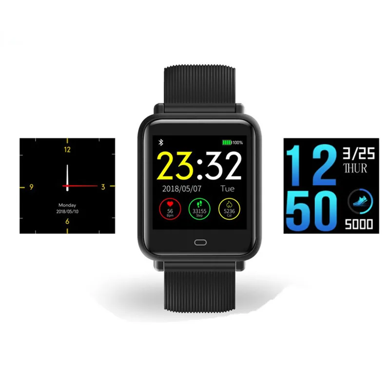 

Q9 Waterproof Sport Smart Watch for Android iOS Heart Rate Monitor Blood Pressure Colorful Screen Bluetooth 4.0 Smartwatch