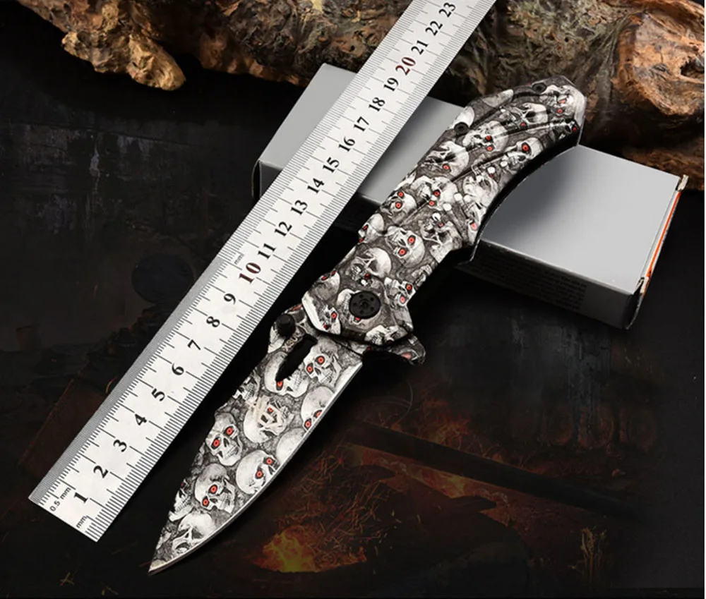 

OWL OD135 Skull Folding Knife Outdoor Portable Pocket Survival EDC Tools Hunting Knives Camping Jackknife Tactical Karambit