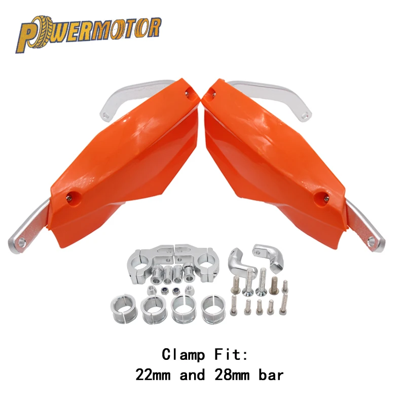 

PowerMotor Aluminum Motorcycle 7/8" Handguards Hand Guards Protection Motocross 1 1/8" For KTM Yamaha Honda Suzuki Duke HB103FS
