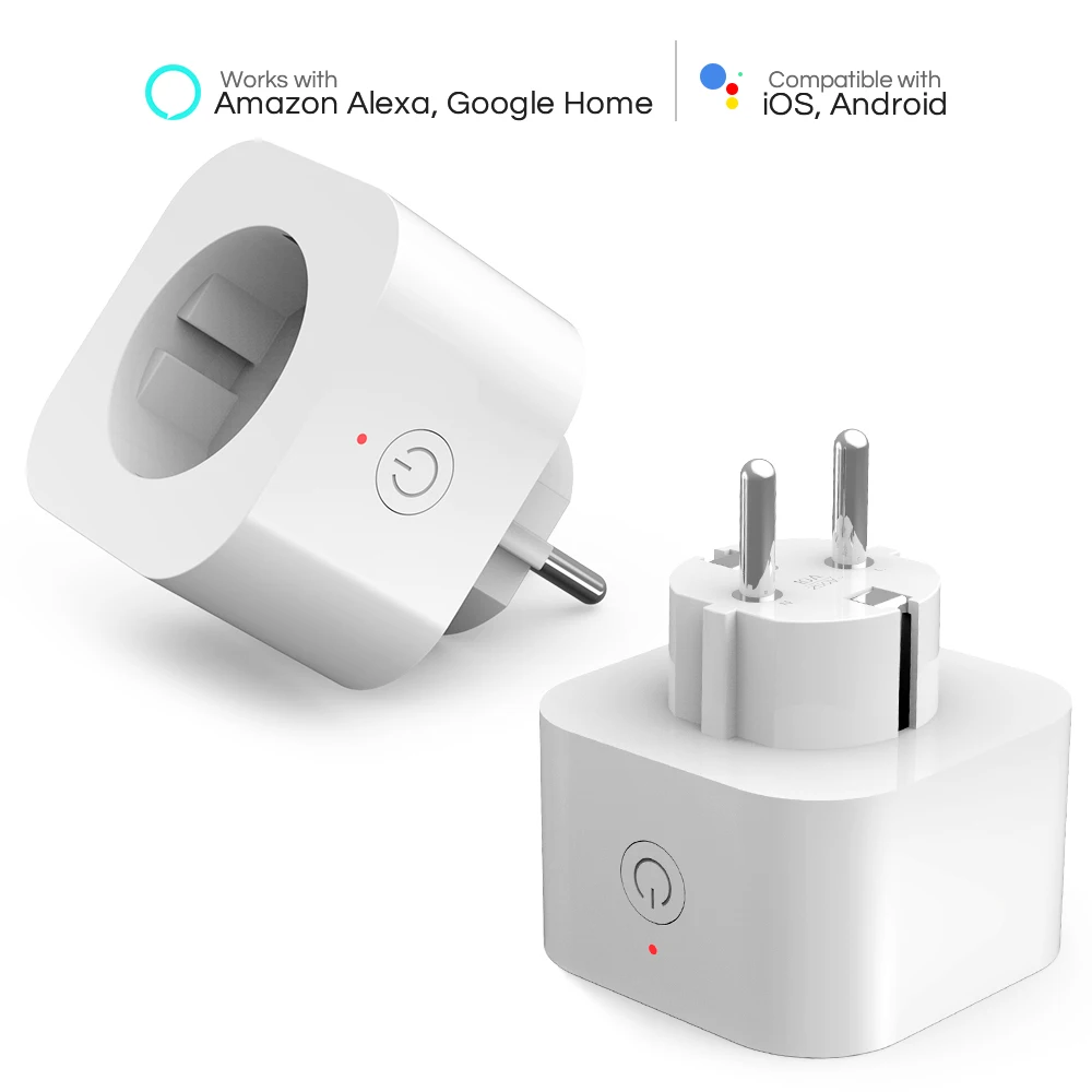 4PCS Elelight PE1004T Smart Sockets Remote Control Outlet Power Monitor with Timing Function Works with Google Home,Amazon Alexa