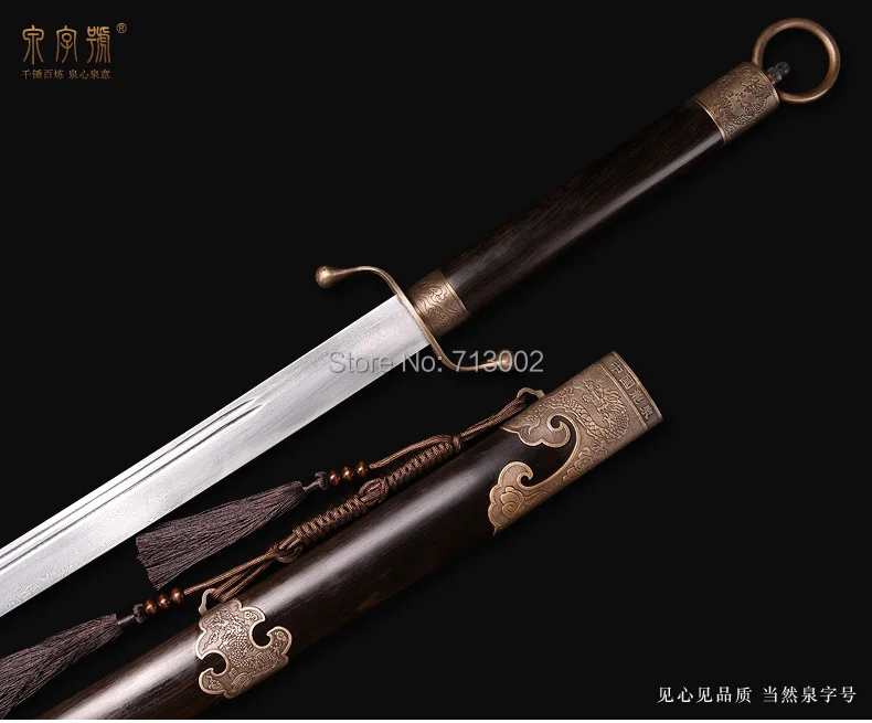 Ручная работа WUSHU Broadsword DA DAO* меч для китайского кунг-фу складное стальное лезвие меч-дракон